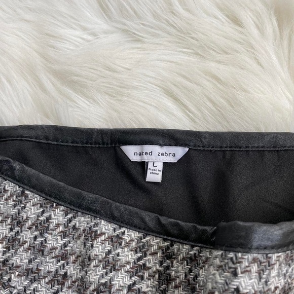 Tweed houndstooth mini skirt - plaid skirt - plaid mini skirt - Picture 3 of 3